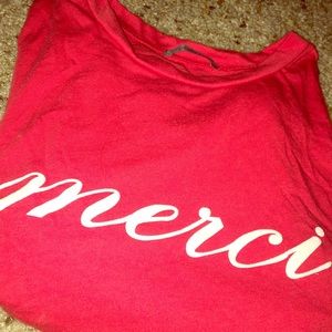 charlotte russe “merci” crop top